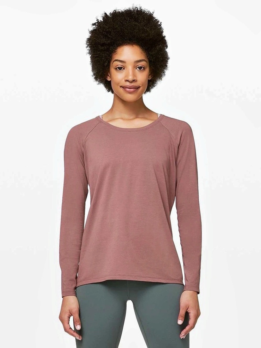Lululemon Emerald Long Sleeve Red Dust Size S 4-6